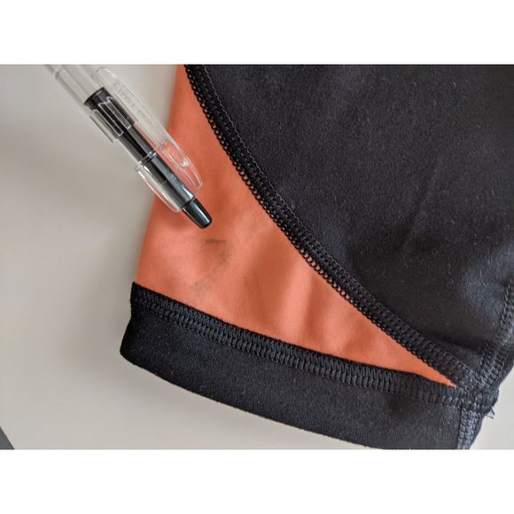 Nux Pull-On Capri Yoga Leggings S Workout Training Black/Orange - Picture 8 of 14